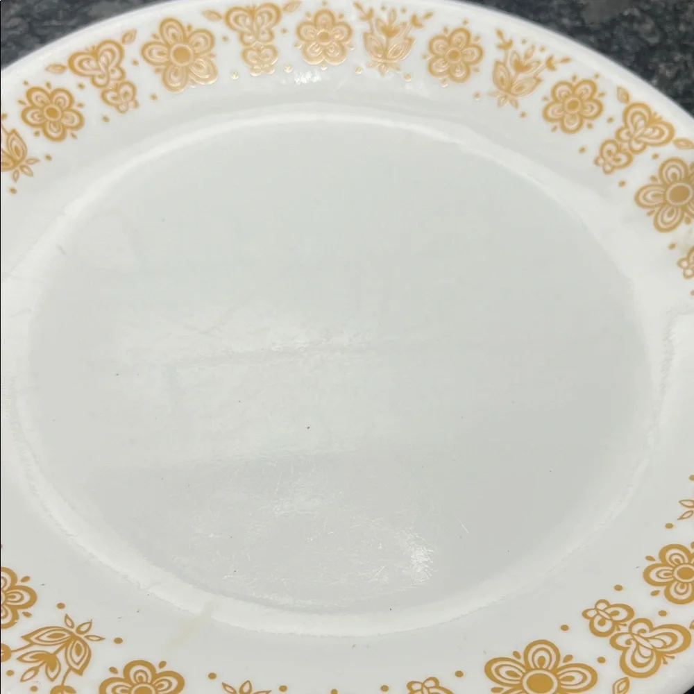 Corelle set of 2 BUTTERFLY GOLD 10” Dinner Plates. Great shape